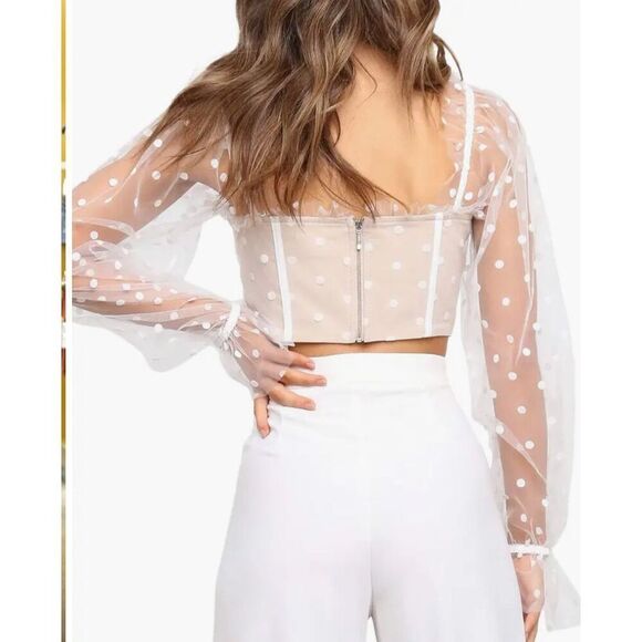 Petal & Pup Runaway Varinka Long Sleeve Crop Top Size Small NWOT - Picture 9 of 11